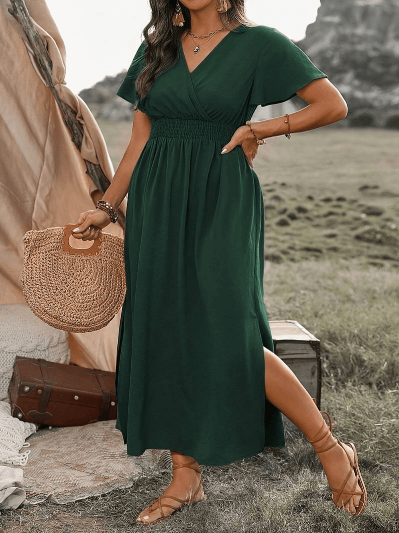 Lucy | Plus Size Midi Dress