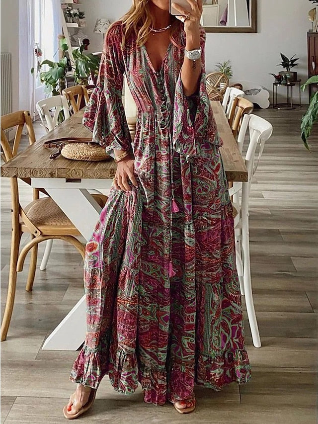 Aria | Maxi Dress with Extended Sleeves