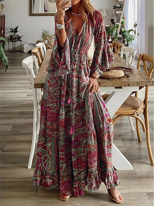 Aria | Maxi Dress with Extended Sleeves