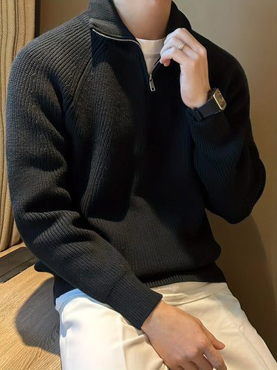 Ethan | Casual Half-Zip Top Knitted Sweater