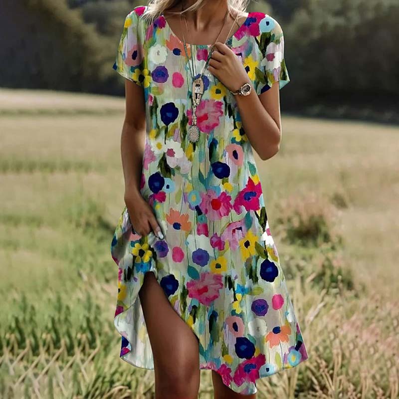 Leah | Colorful floral dress