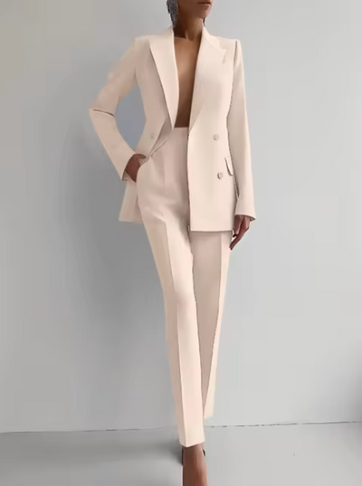 Sienna | Blazer and pin-tucked trousers set