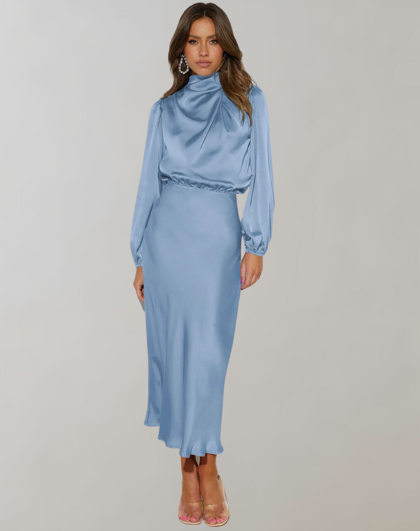 Natasha | Satin Sleeve Dress