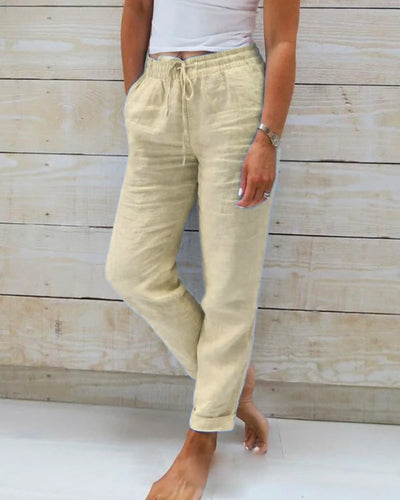 Livia | Cotton and polyester stretch pants