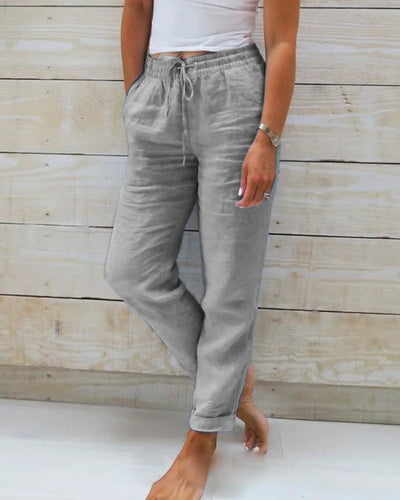 Livia | Cotton and polyester stretch pants