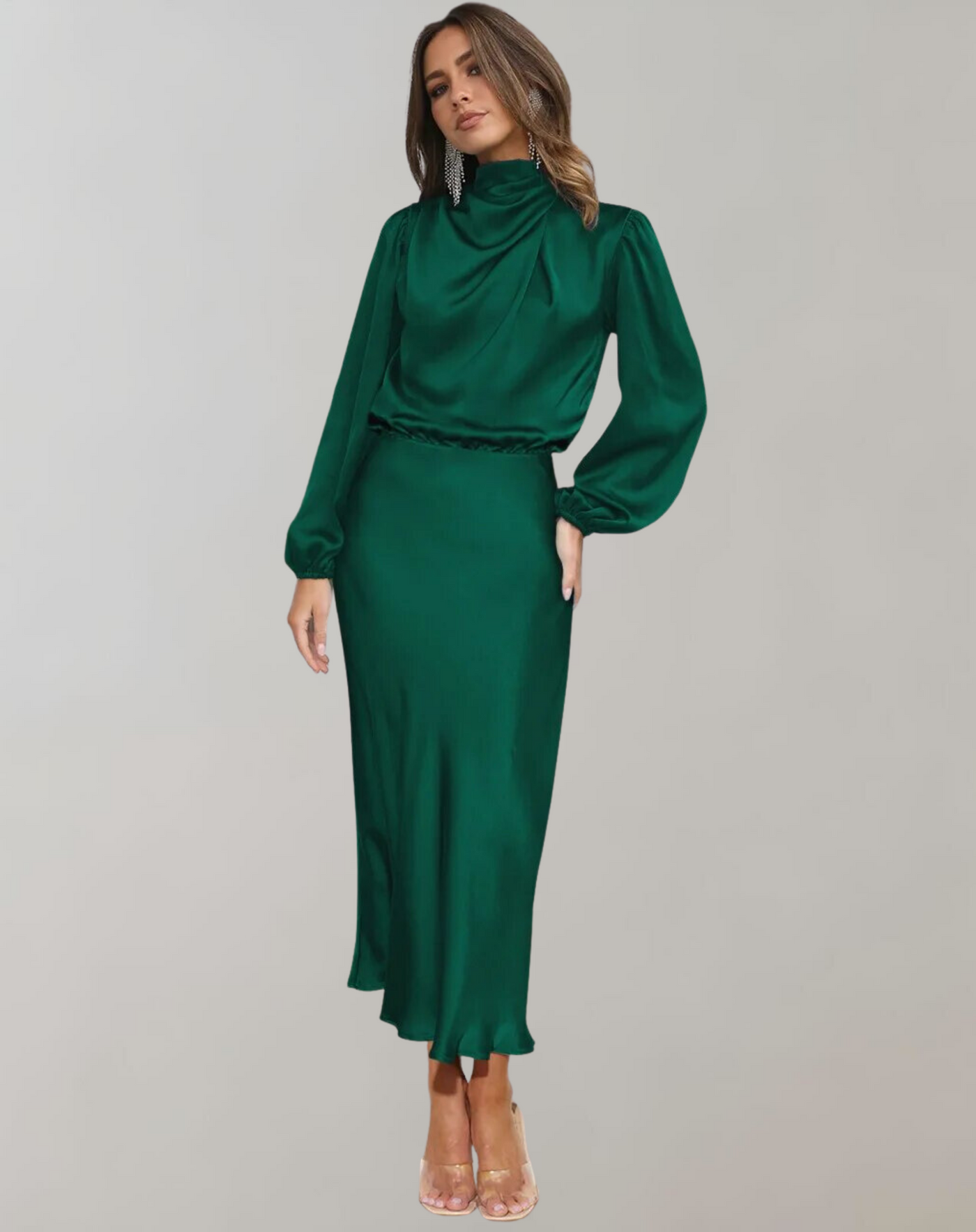 Natasha | Satin Sleeve Dress