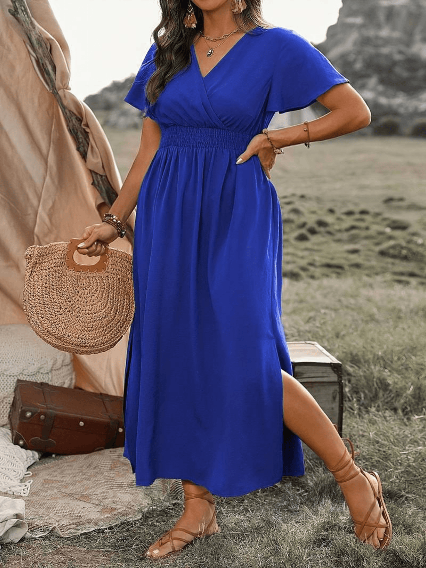 Lucy | Plus Size Midi Dress