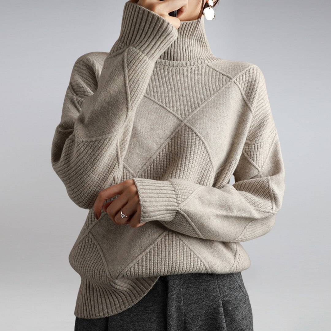 Rose | Cozy Cashmere Turtleneck Sweater