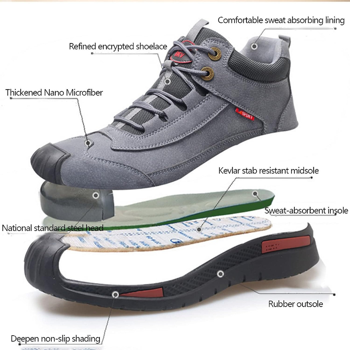 Zachary | Stylish safety shoes