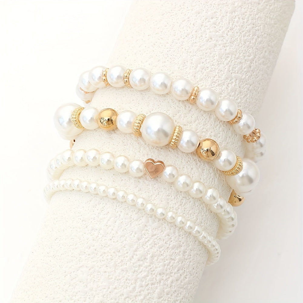 LYNNE | ARTIFICIAL PEARL SET (4 PIECES)