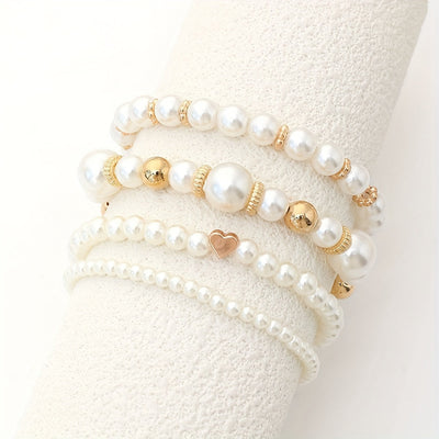 LYNNE | ARTIFICIAL PEARL SET (4 PIECES)