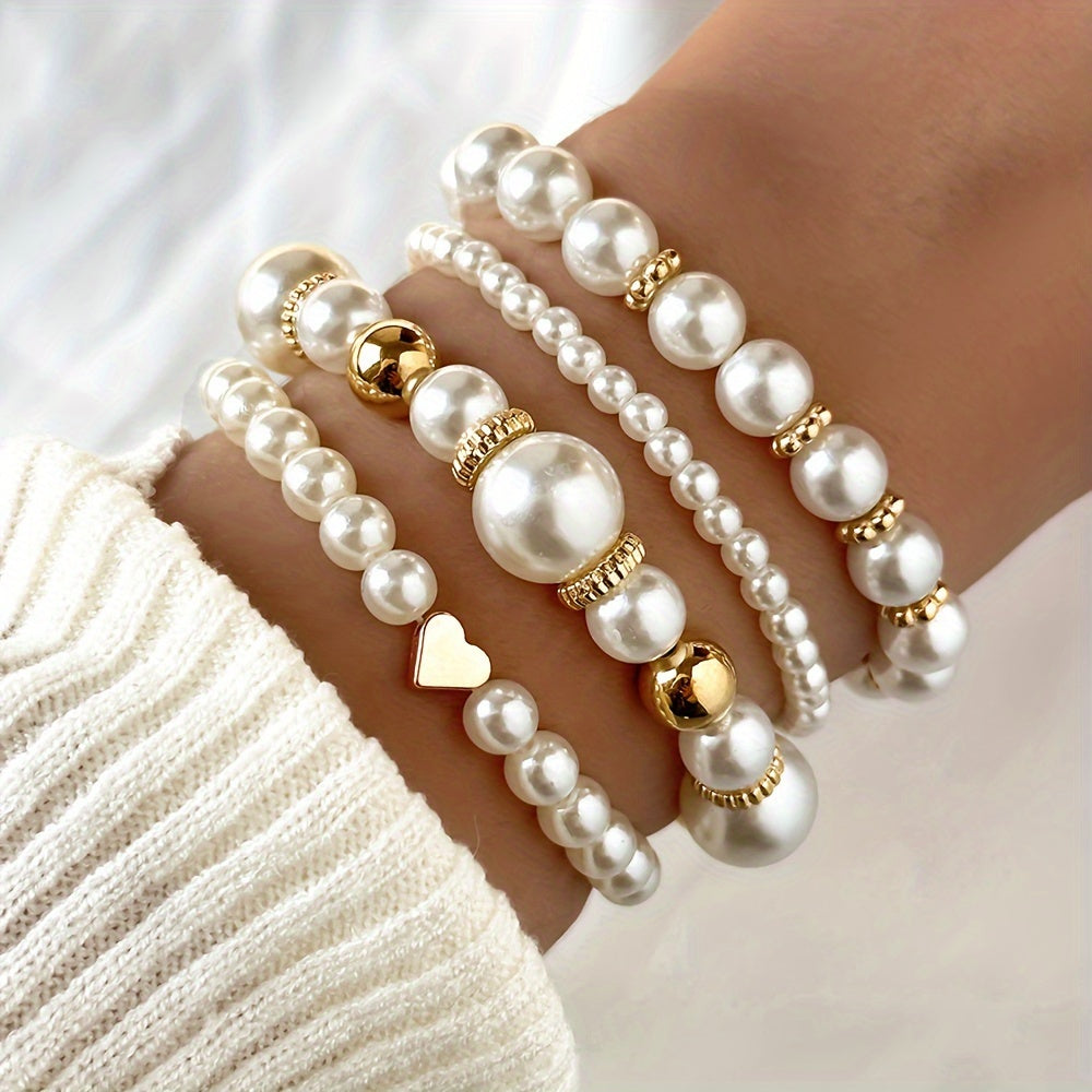 LYNNE | ARTIFICIAL PEARL SET (4 PIECES)