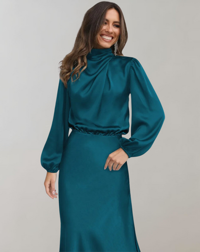 Natasha | Satin Sleeve Dress