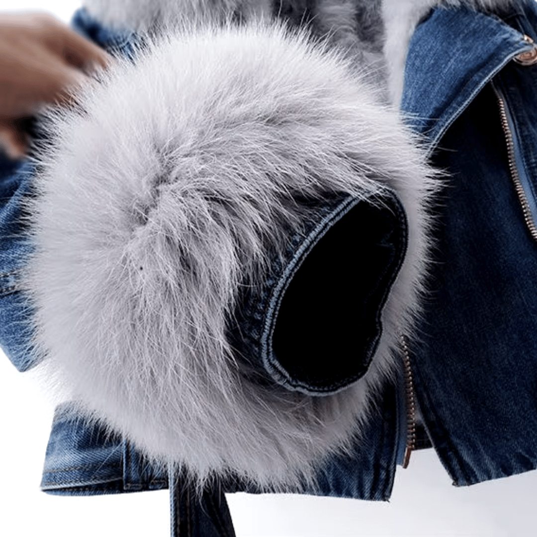 Sienna |  Elegant Denim & Fur Jacket