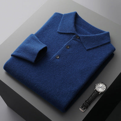 Edward | Cashmere Long Sleeve Polo Shirt