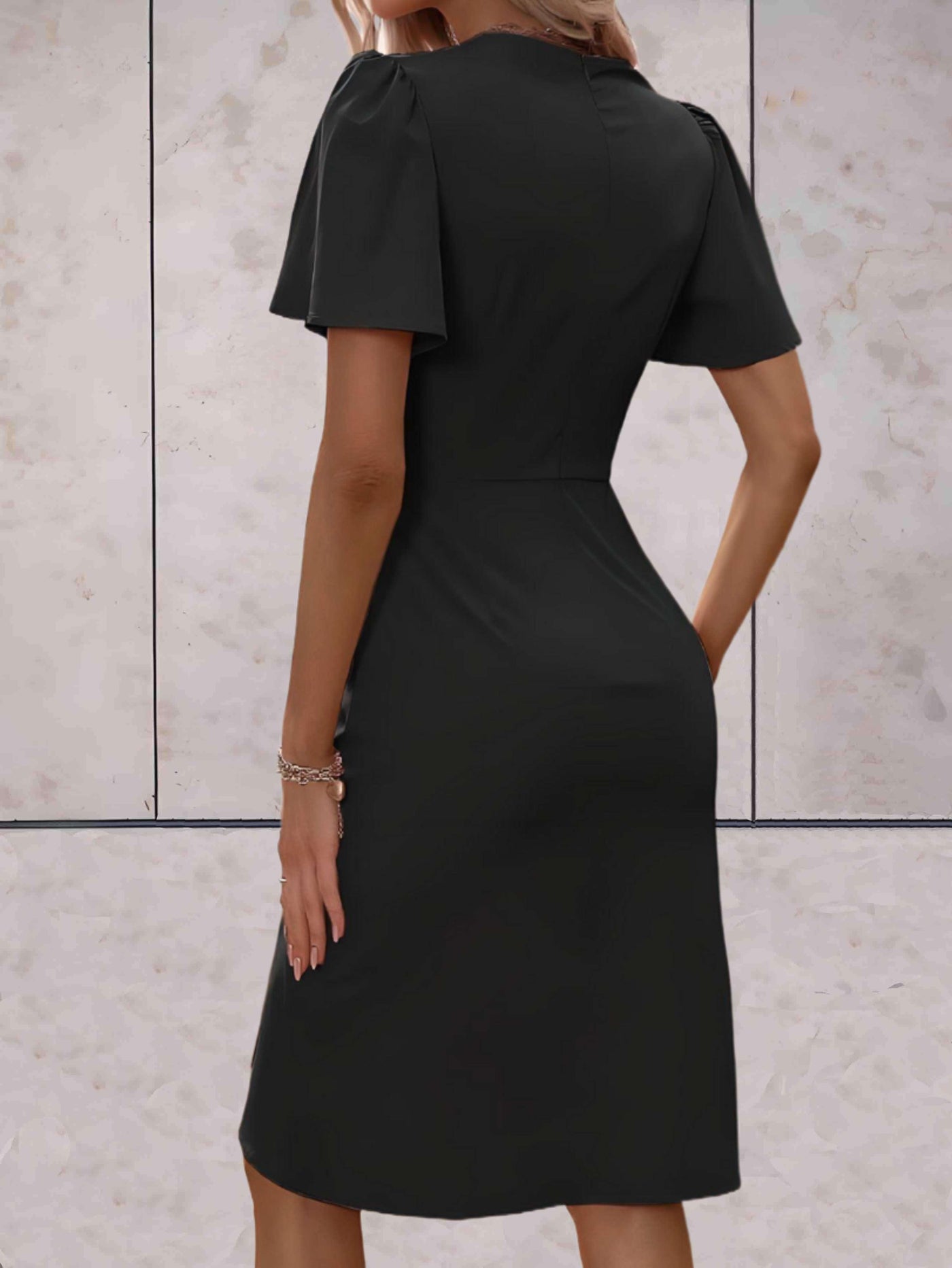 Harper | Elegant V-Neckline Wrap Dress