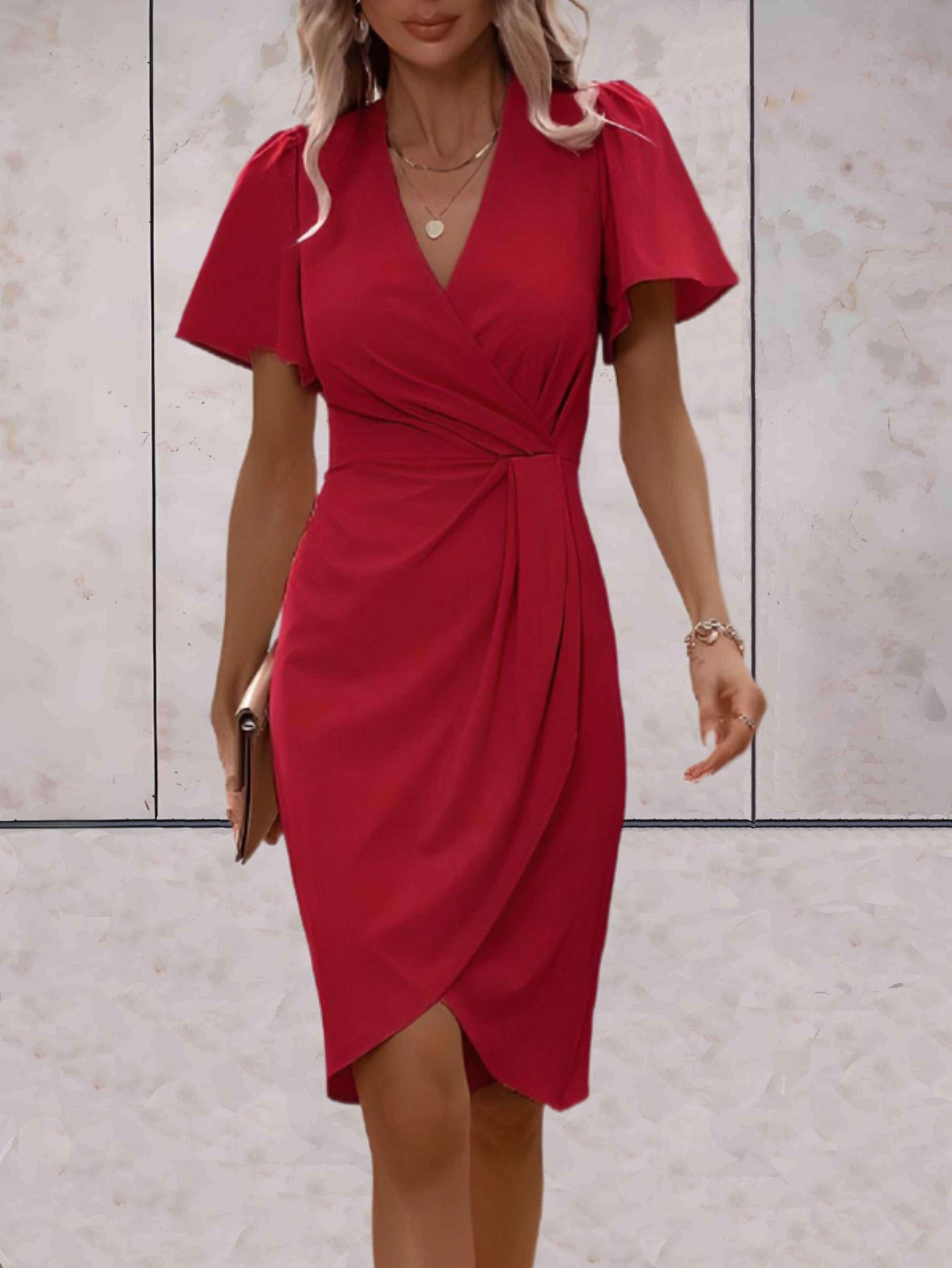 Harper | Elegant V-Neckline Wrap Dress