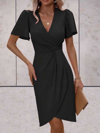 Harper | Elegant V-Neckline Wrap Dress