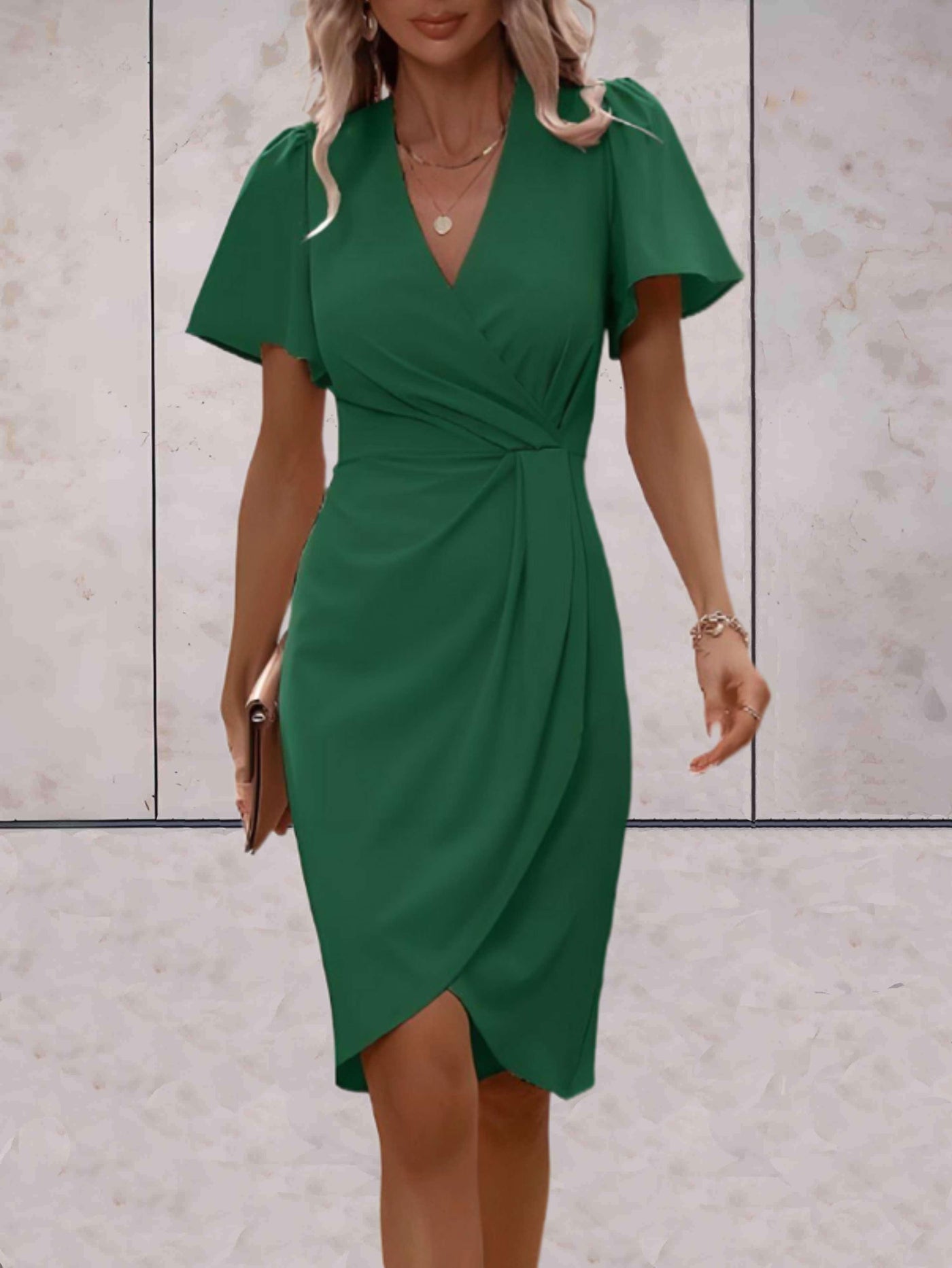 Harper | Elegant V-Neckline Wrap Dress