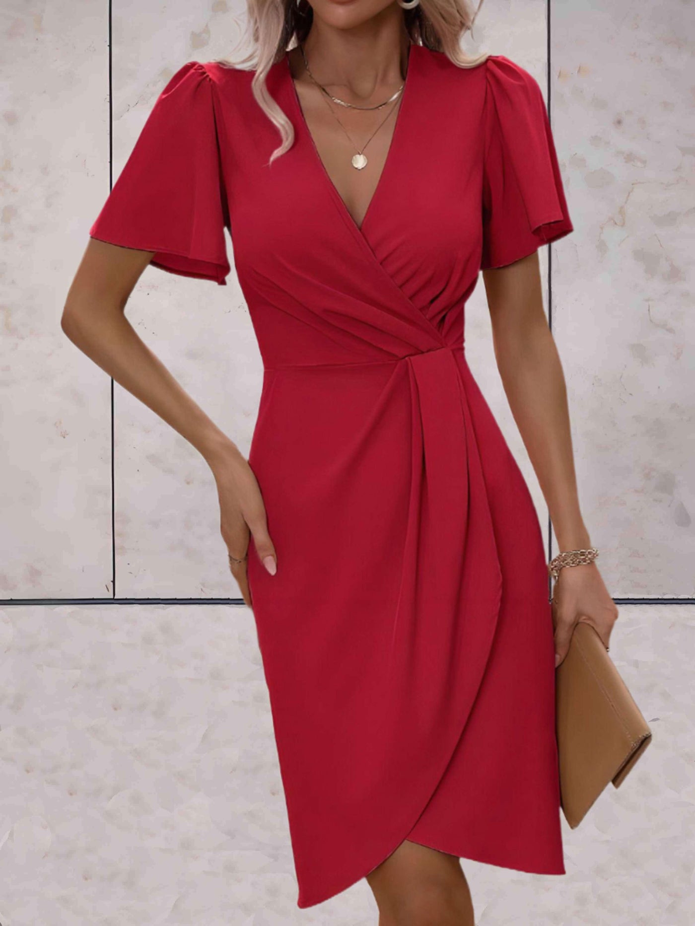 Harper | Elegant V-Neckline Wrap Dress