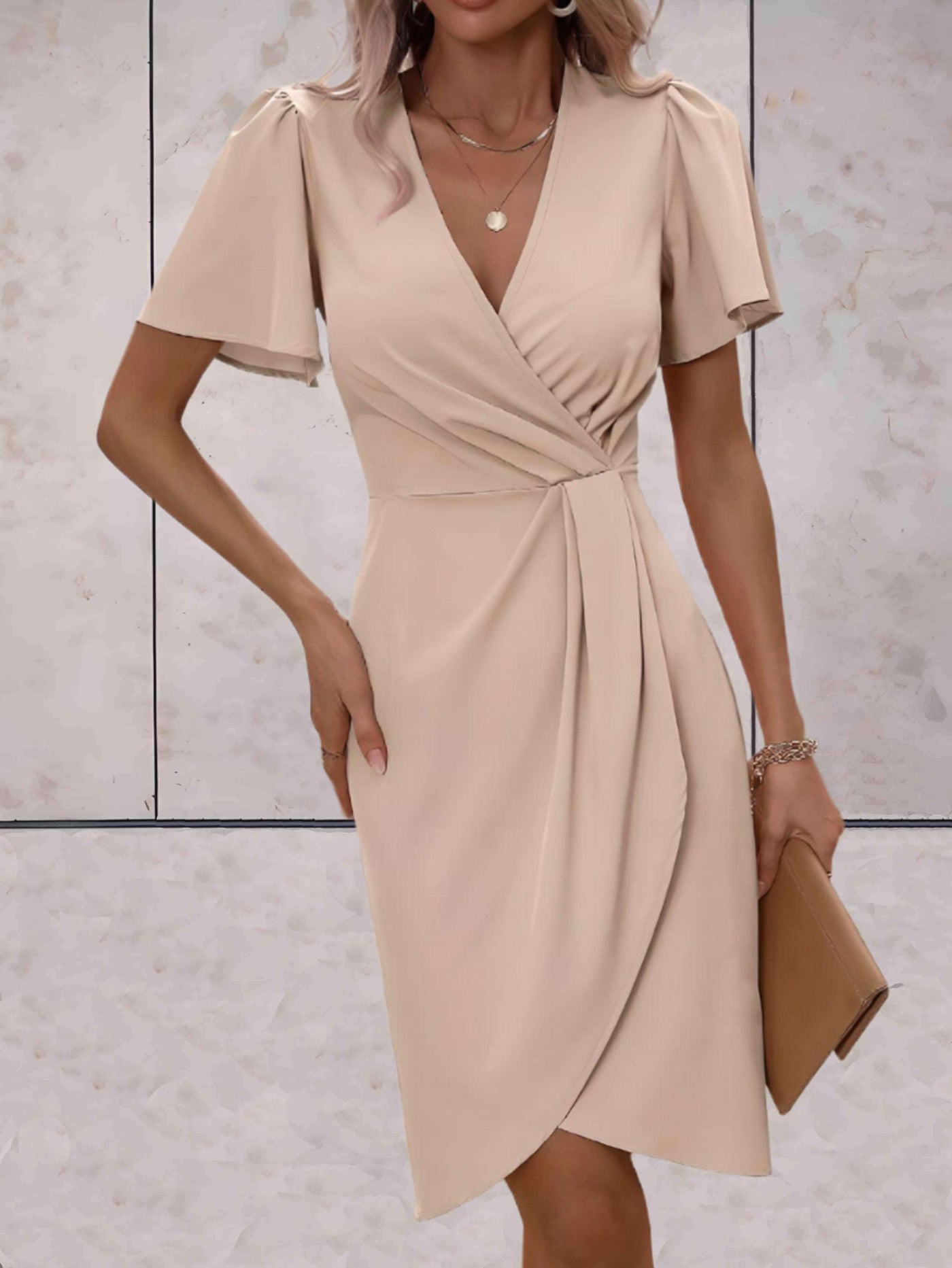 Harper | Elegant V-Neckline Wrap Dress