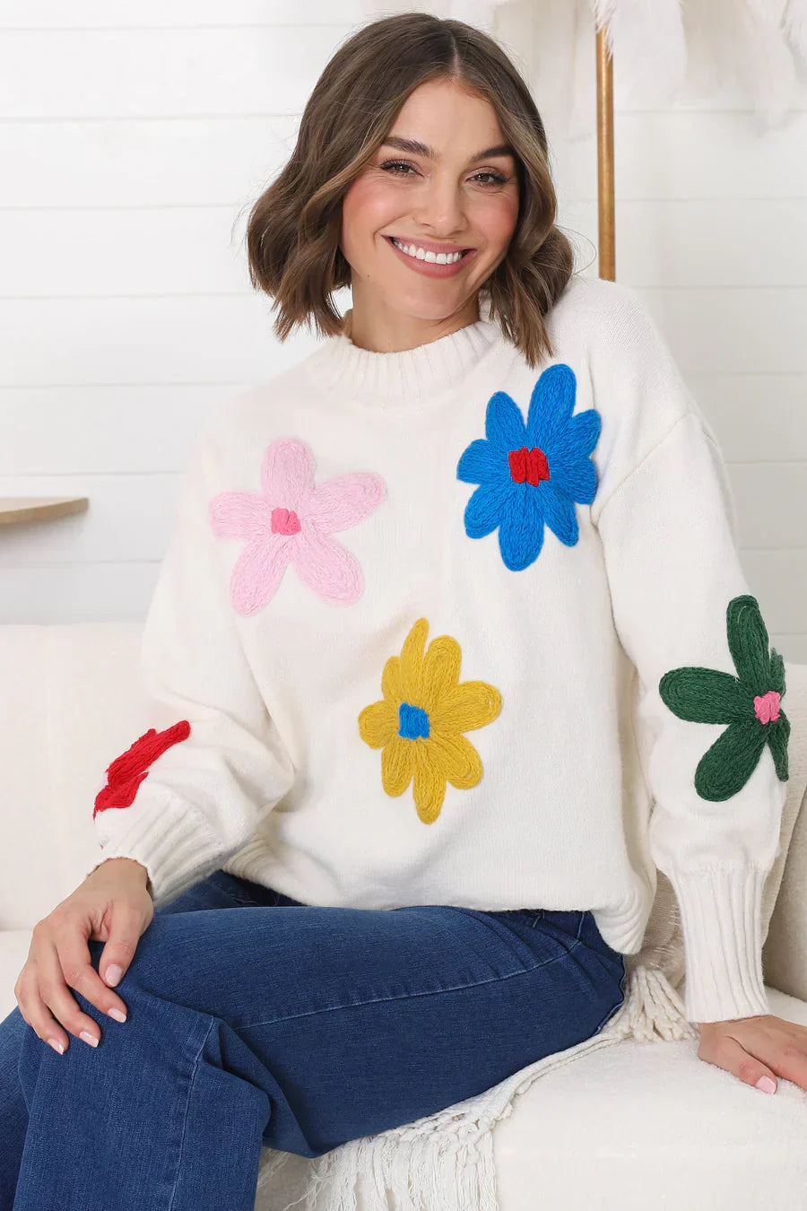 Florence | Modern floral sweater