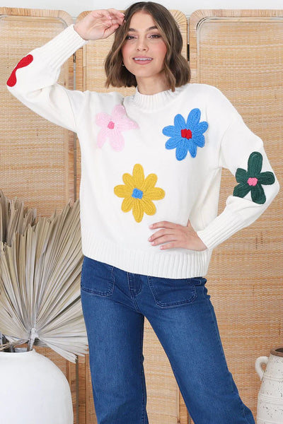 Florence | Modern floral sweater