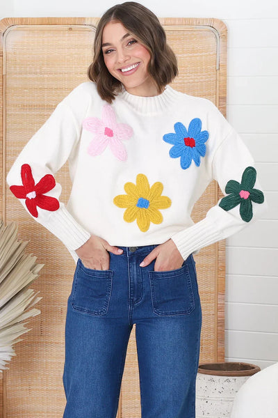 Florence | Modern floral sweater