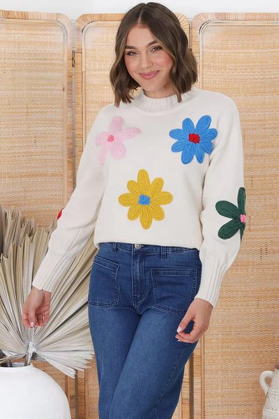 Florence | Modern floral sweater