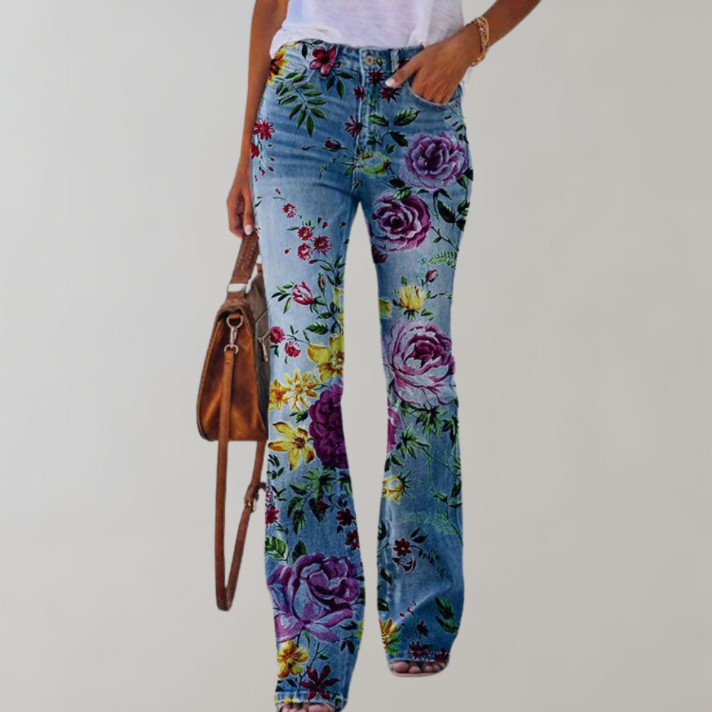 Lilah | Flare pants with floral print