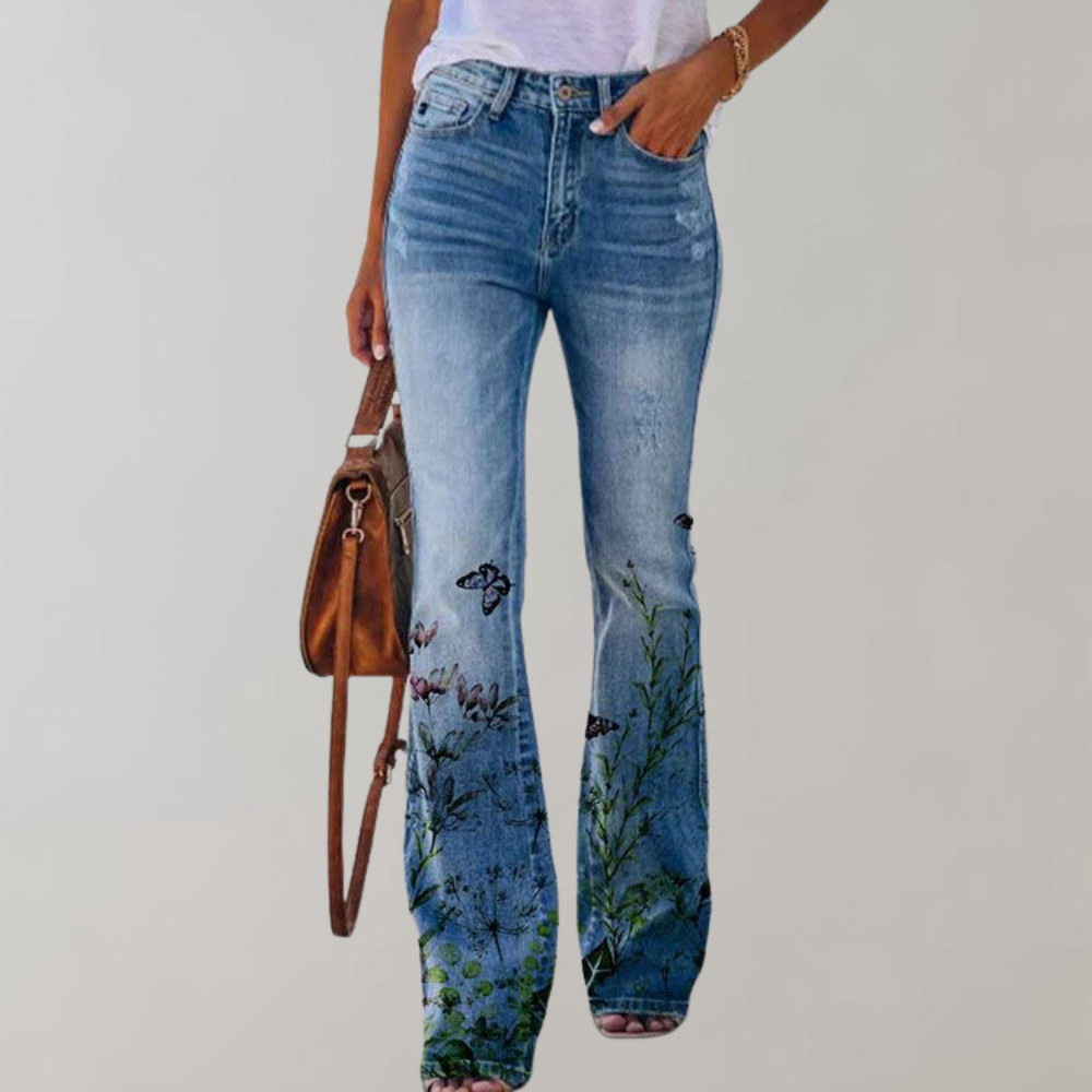 Lilah | Flare pants with floral print