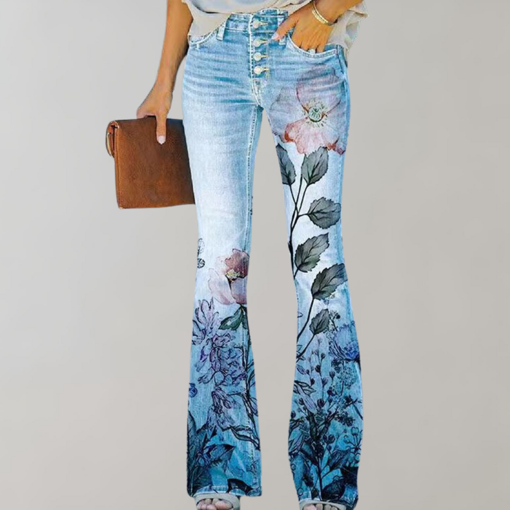 Lilah | Flare pants with floral print