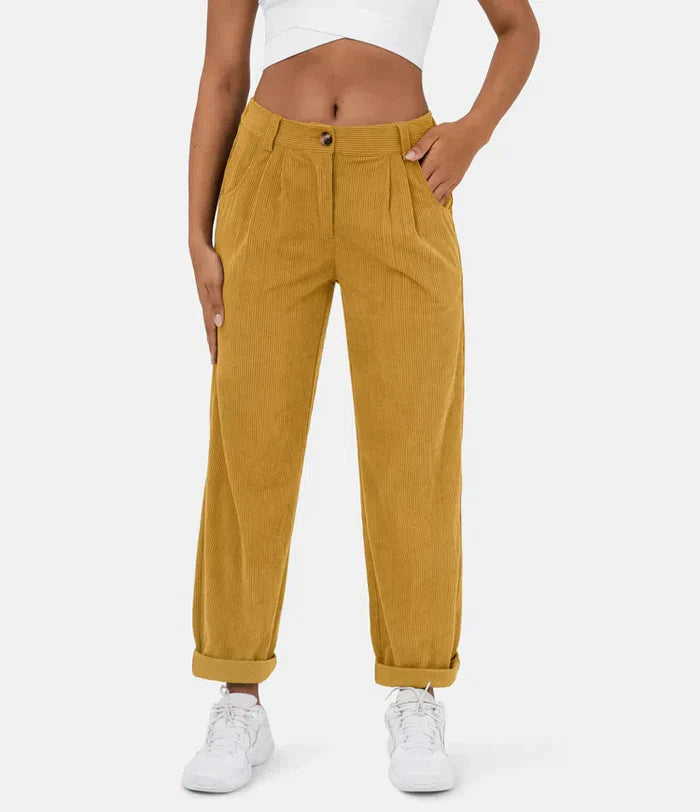 Jacky | Ribbed Velvet Pants