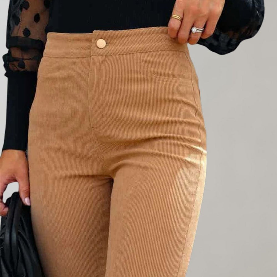 Sarah | Stylish Corduroy Flare Pants