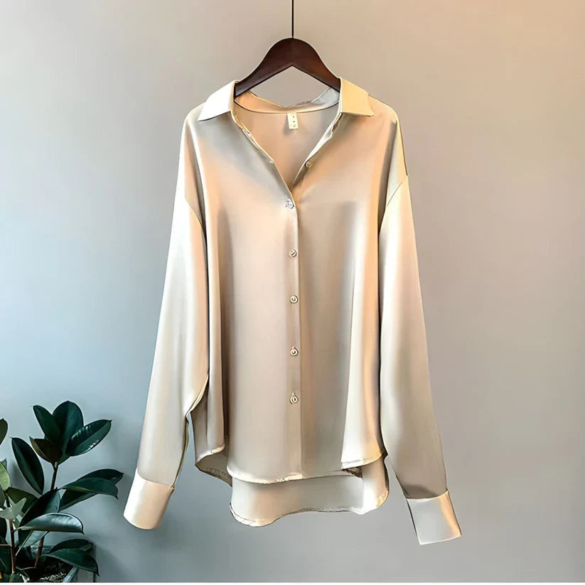 Darcie | Comfortable Long Sleeve Silk Blouse