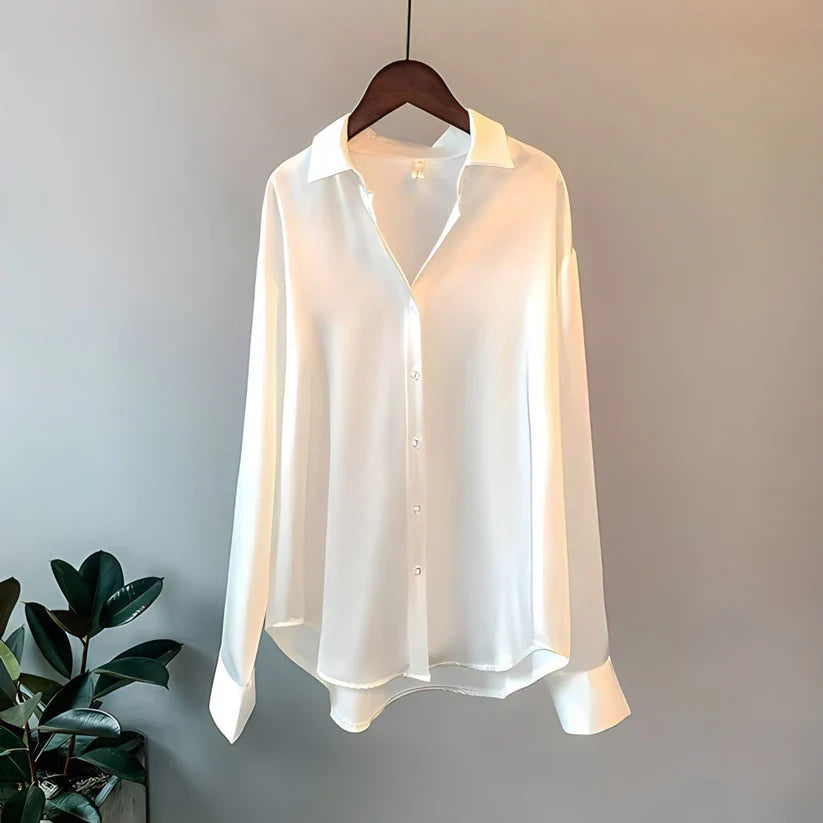 Darcie | Comfortable Long Sleeve Silk Blouse