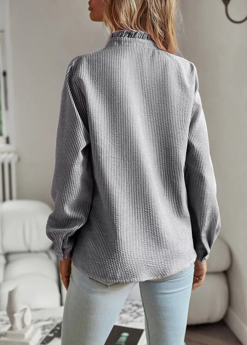 Sandra |  Elegant Long Sleeve Blouse