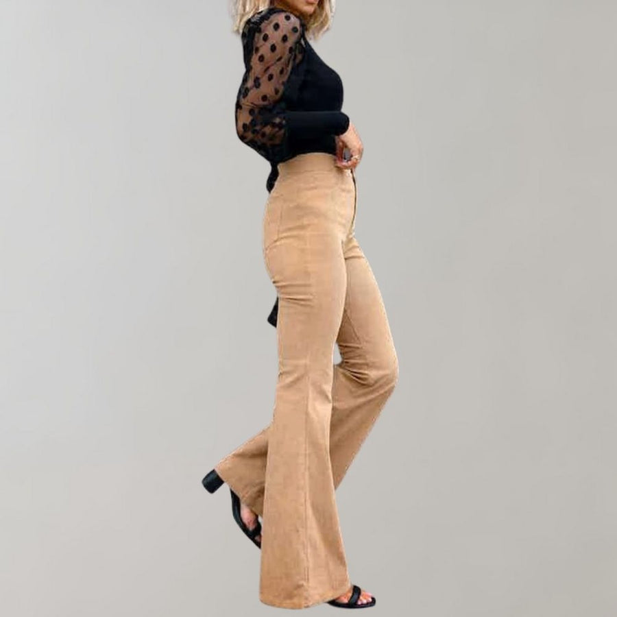 Sarah | Stylish Corduroy Flare Pants