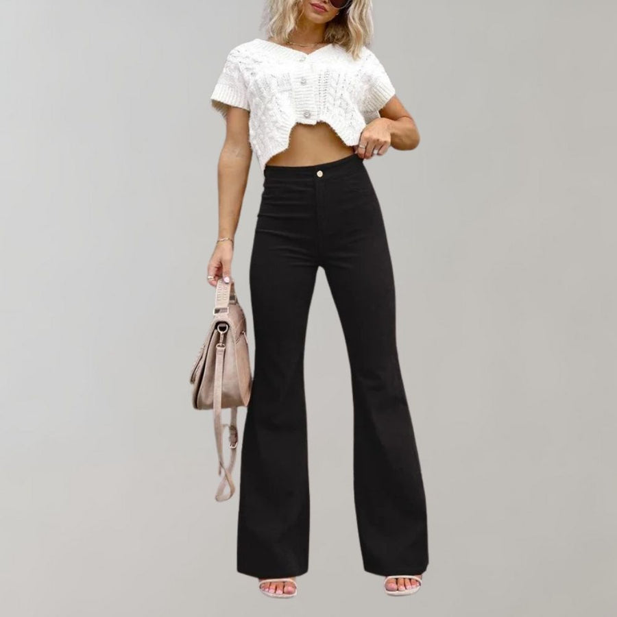 Sarah | Stylish Corduroy Flare Pants