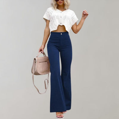 Sarah | Stylish Corduroy Flare Pants