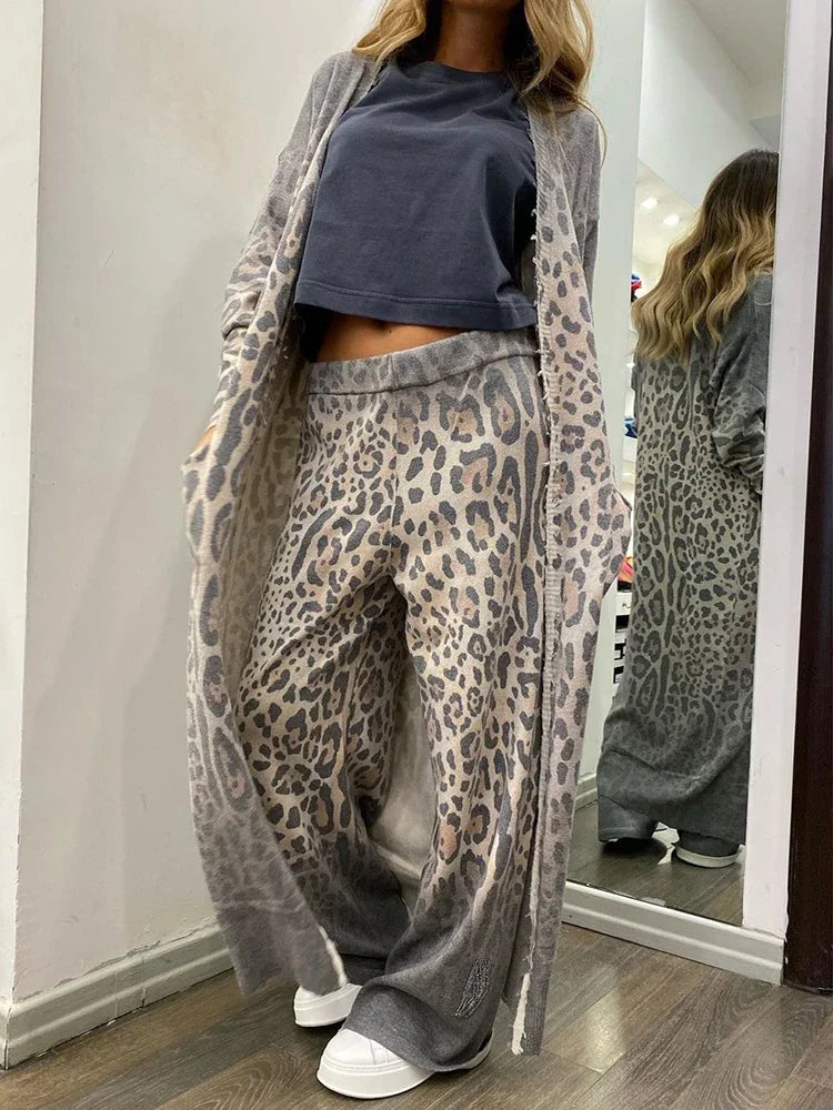 Gracie | Leopard print Sweater and Pants Set