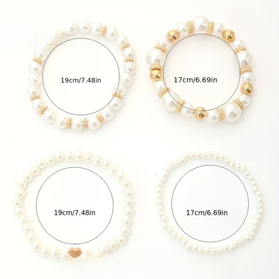 LYNNE | ARTIFICIAL PEARL SET (4 PIECES)