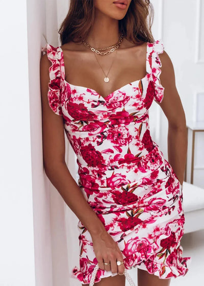 Sabine | Summery floral wrap dress