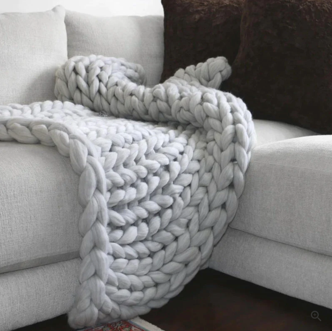 CozyCraft | Hand-knitted blanket made of merino wool