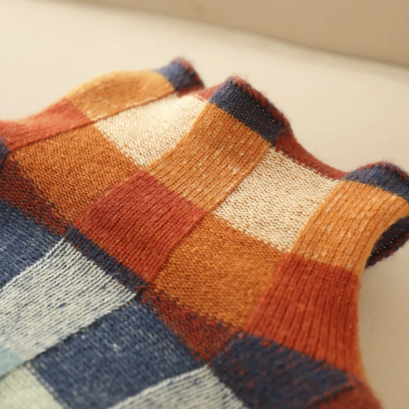 Charlotte | Colorful Patchwork Turtleneck Sweater