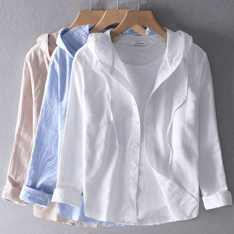 Olivia | Lightweight hooded blouse