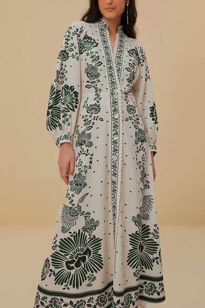 Amy | Unique Print Long Sleeve Maxi Dress