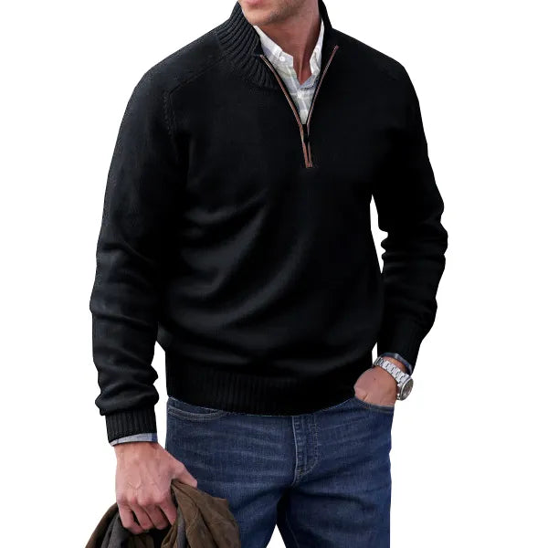 Aaron | MEN'S CASHMERE SWEATER WITH ZIP