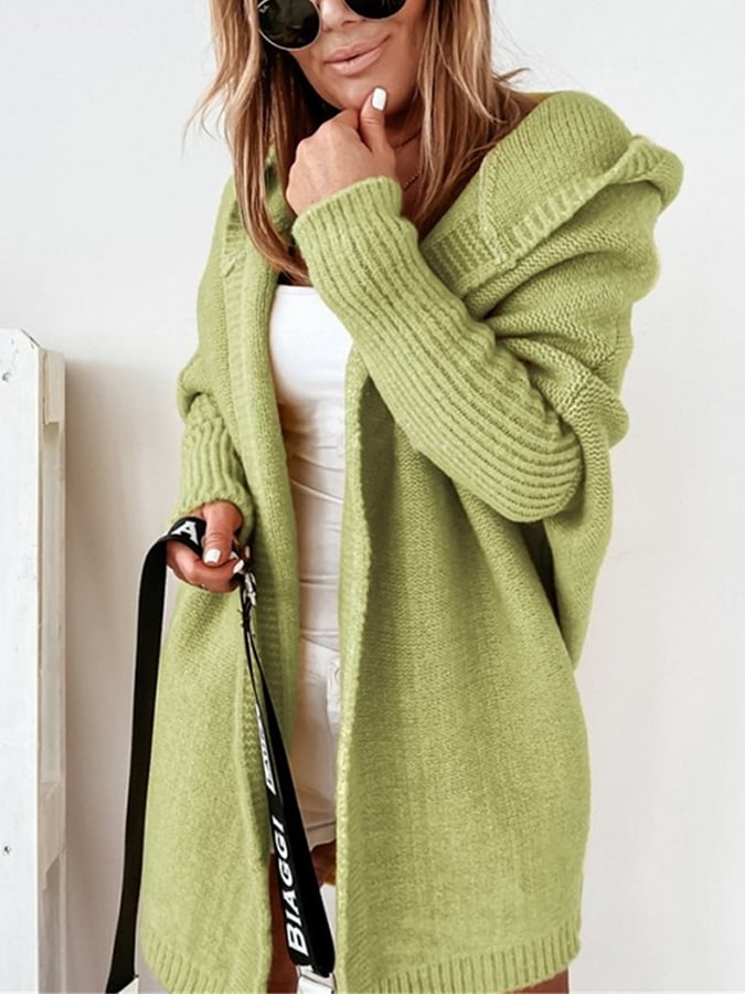 Ava | Long hooded cardigan