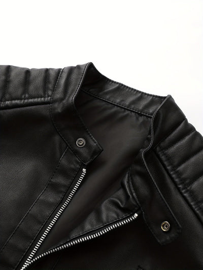 Kevin | Stylish Leather Jacket with Zipper